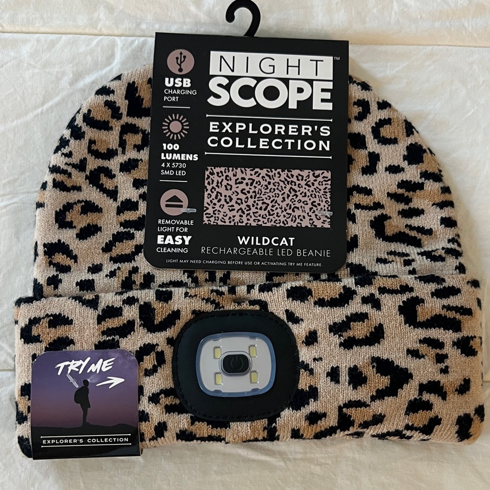Wildcat LED Beanie - Black and Tan